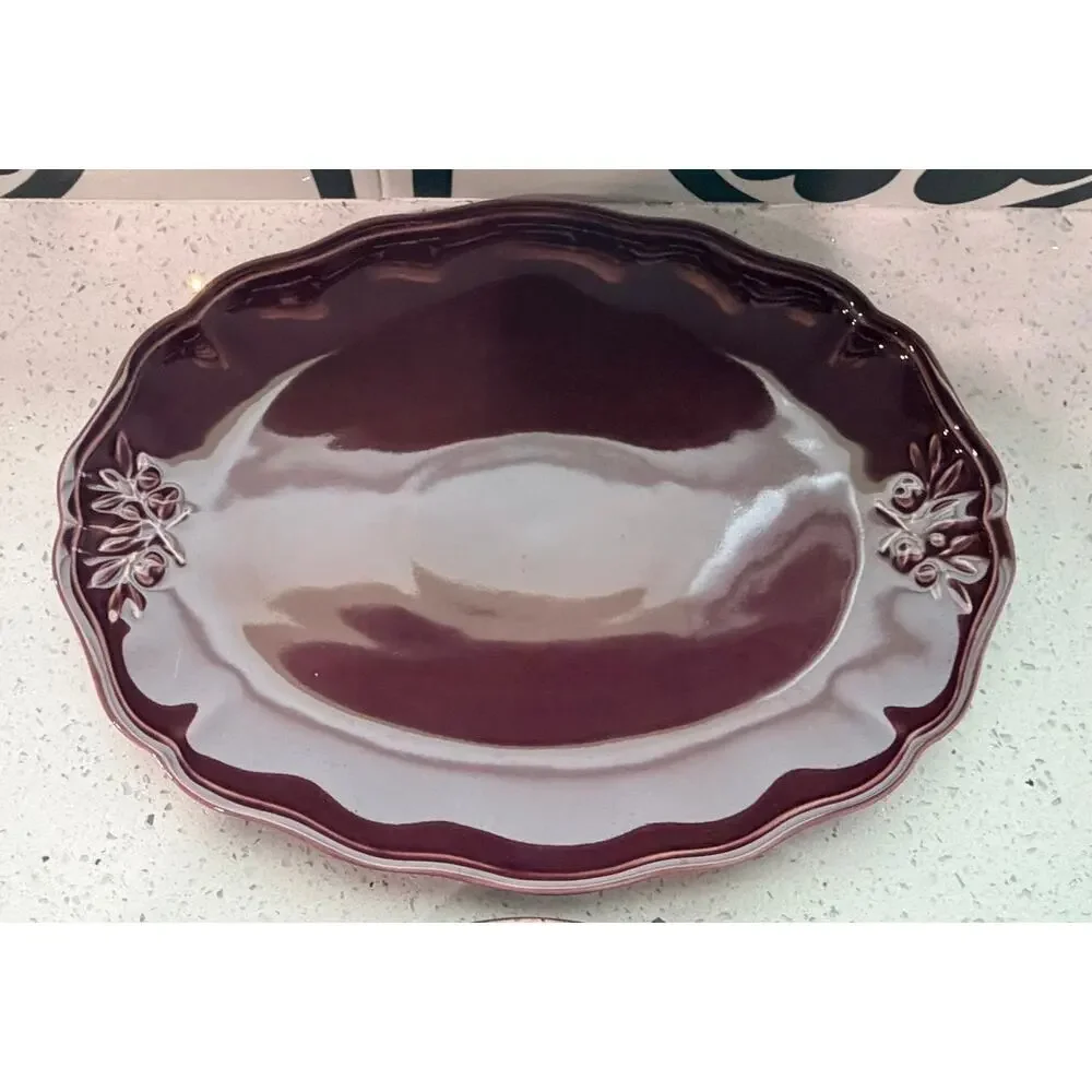 Vintage Sur La Table Oval Platter and Pie Dish Made in PORTUGAL